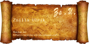 Zsilla Ulrik névjegykártya